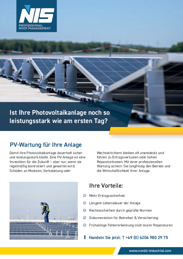 Flyer zur PV-Wartung