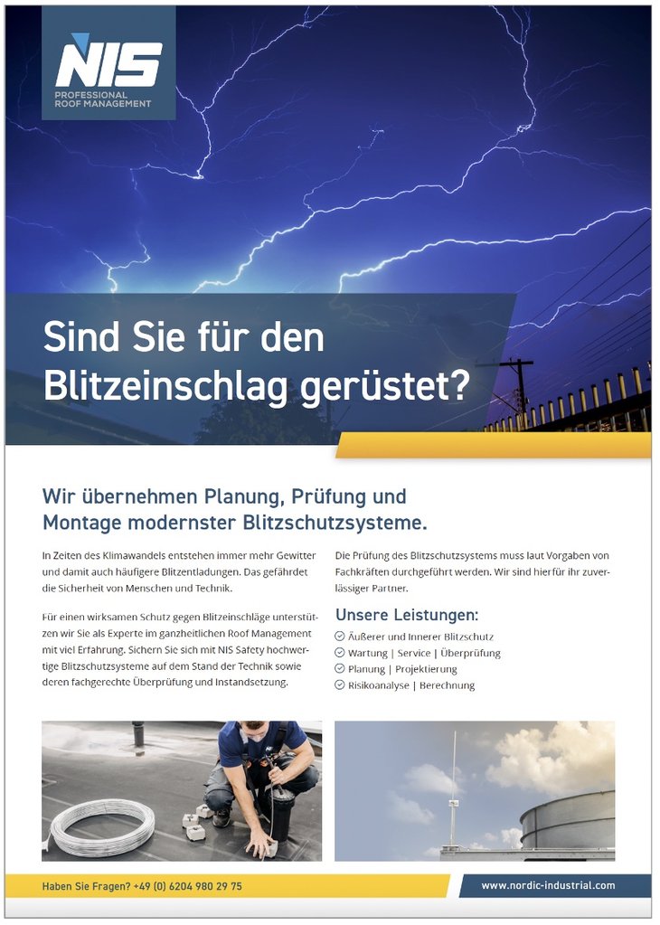 Titelbild für Bitzschutzangebot von NIS