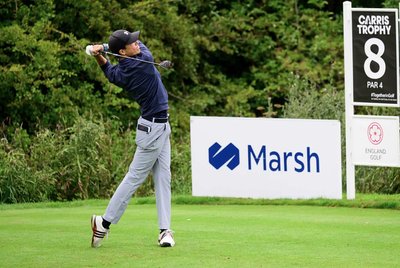 NIS ist Golf-Sponsor von Junes Chirband - beim Abschlag